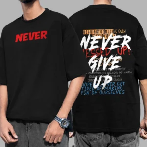 Never give up Black